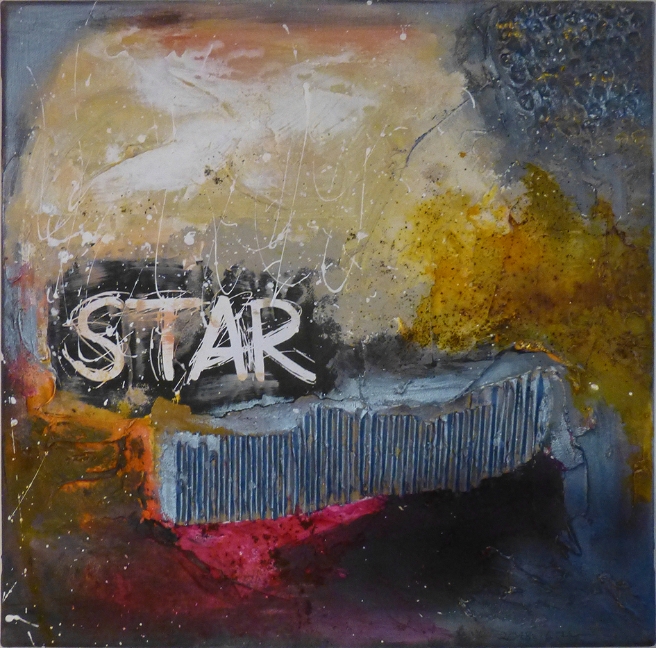 "Star", MixedMedia auf Leinwand, 40 x 40 cm